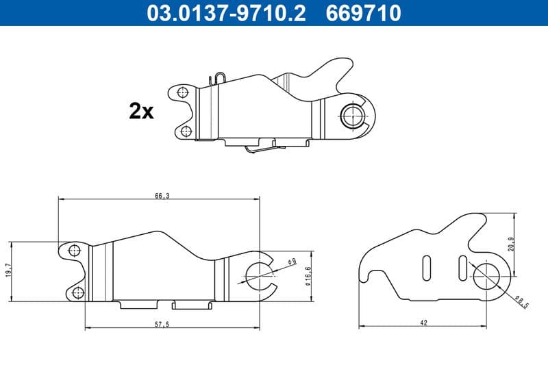 Accessory Kit, parking brake shoes