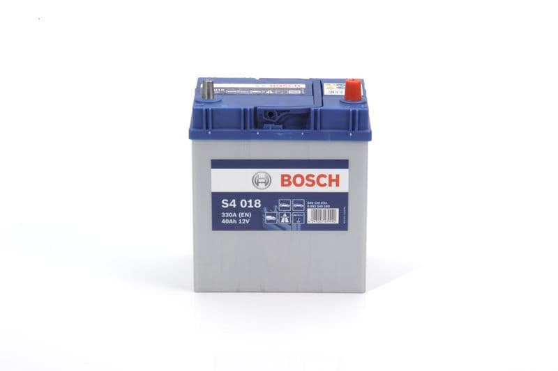 Batterij BOSCH 12V 40Ah/330A S4 (R+) 187x127x227 B13 - montageflens 10,5 mm (beginnen)
