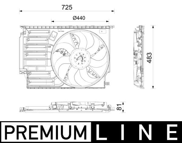 Radiatorventilator (met huisvesting) past: BMW 1 (F40), 2 (F45), 2 GRAN COUPE (F44), 2 GRAN TOURER (F46), 2 GRAN TOURER VAN (F46), X1 (F48), X2 (F39)  MINI (F55), (F56), (F57) 1.5/1.5D/2.0D 09.13-