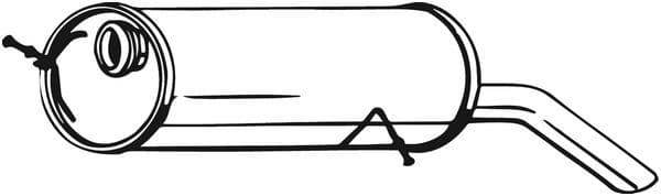 Uitlaatsysteem achterste geluiddemper past: PEUGEOT 307 1.4D 10.01-06.05