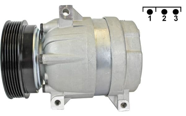 Airconditioning compressor past: RENAULT MEGANE I, MEGANE I CLASSIC, MEGANE I COACH, MEGANE II, MEGANE SCÉNIC, SCENIC I 1.4/1.6/1.6LPG 01.96-02.08