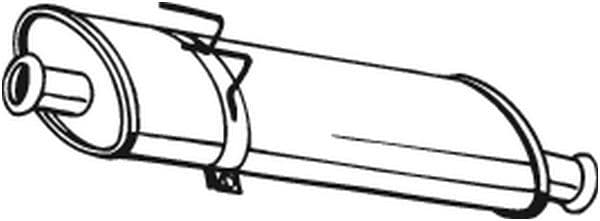 Middendemper uitlaatsysteem past: OPEL MOVANO A  RENAULT MASTER II 1.9D-3.0D 12.97-