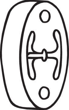 Uitlaatsysteem hanger past: FIAT DOBLO, FIORINO, PUNTO  NISSAN MICRA C+C III, MICRA III, NOTE 1.0-1.6 09.99-