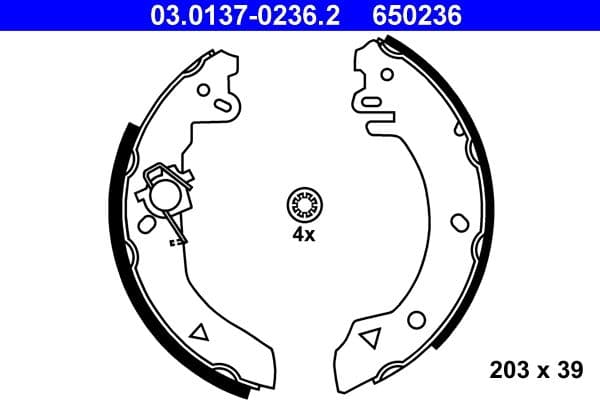 Brake shoe set