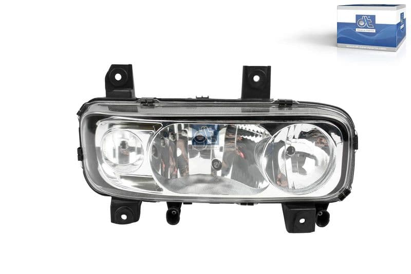 Koplamp Rechts (H1/H7/W5W, handleiding, zonder motor, kleur invoegen: verchroomd) past: MERCEDES ATEGO, ATEGO 2, ATEGO 3 01.98-