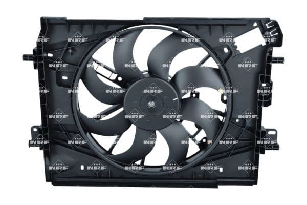 Radiatorventilator (met huisvesting) past: DACIA DOKKER, DUSTER, LODGY, LOGAN II, LOGAN MCV II, SANDERO II  RENAULT CAPTUR I, CLIO IV, LODGY, LOGAN I, LOGAN/STEPWAY II 0.9-1.6LPG 02.08-