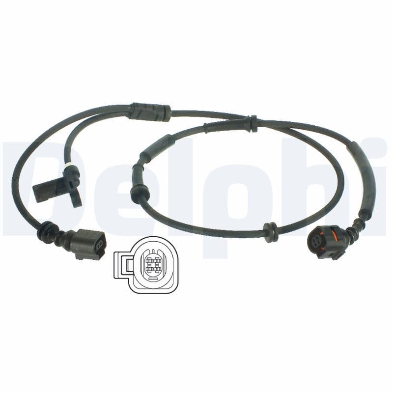 ABS-sensor Achter Links/Rechts past: FORD GALAXY I, GALAXY MK I  SEAT ALHAMBRA  VW SHARAN 1.8-2.8 03.95-03.10