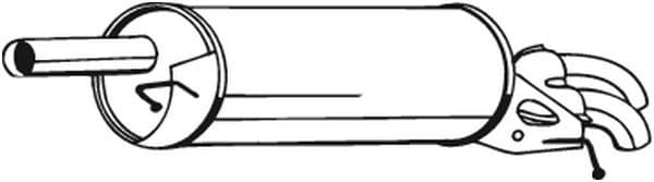 Uitlaatsysteem achterste geluiddemper past: SKODA SUPERB I  VW PASSAT B5, PASSAT B5.5 1.8-2.5D 10.96-03.08