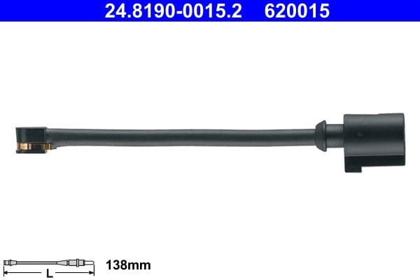 Sensor remblokslijtage Achter past: PORSCHE CAYENNE, PANAMERA  VW TOUAREG 3.0-4.8 01.10-12.18