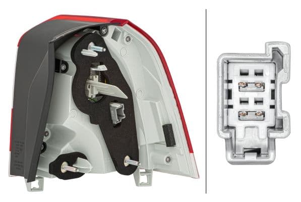 Achterlicht Links (extern, LED/P21W) past: VOLVO V70 III, XC70 II