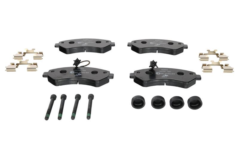 Remblokken set Voor (met extra's  met remklauw geleidingsbouten), past: CITROEN JUMPER III  FIAT DUCATO  PEUGEOT BOXER 2.0D-Electric 04.06-