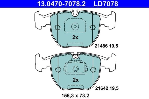 Keramische remblokken Voor , past: BMW 5 (E39), 7 (E38), X3 (E83), X5 (E53) 2.0-4.9 03.94-08.11