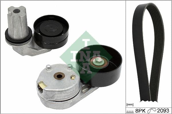 V-snaren set (met rollen) past: LAND ROVER DISCOVERY III, DISCOVERY IV, RANGE ROVER SPORT I 2.7D/3.0D 07.04-12.18