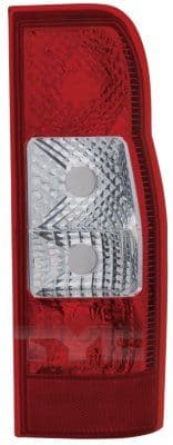 Achterlicht Rechts (kleur indicator wit, kleur van het glas red) past: FORD TRANSIT V FL Bus / Gesloten lichaam 04.06-08.13