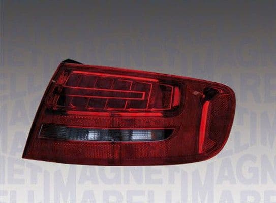 Achterlicht Links (extern, LED/P21W/W16W, kleur indicator gerookt, kleur van het glas red, achteruitrijlicht) past: AUDI A4 B8 Stationwagon 11.07-10.11