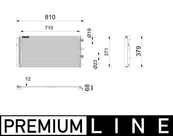 A/C condensator (met droger) past: FORD KUGA III 2.0D/2.0DH 07.19-