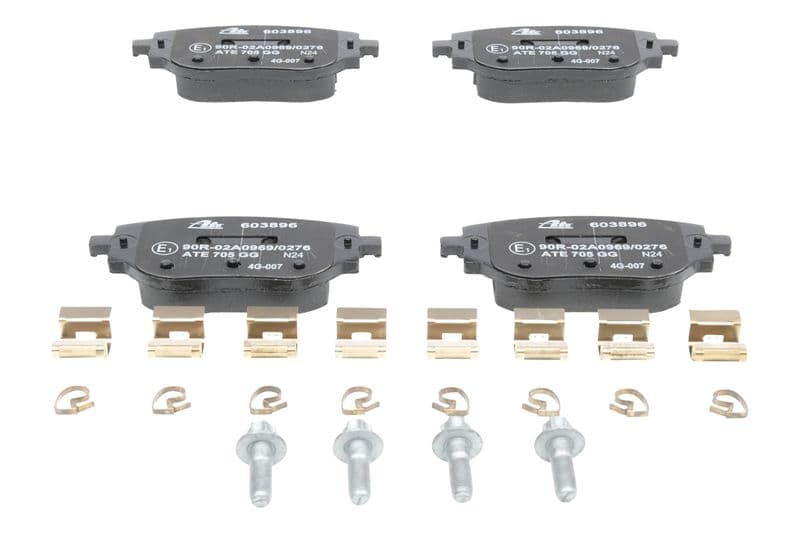 Remblokken set Achter (met extra's  met remklauw geleidingsbouten), past: CITROEN JUMPY III, SPACETOURER  OPEL VIVARO C, ZAFIRA LIFE  PEUGEOT EXPERT, TRAVELLER  TOYOTA PROACE 1.5D-Electric 02.16-