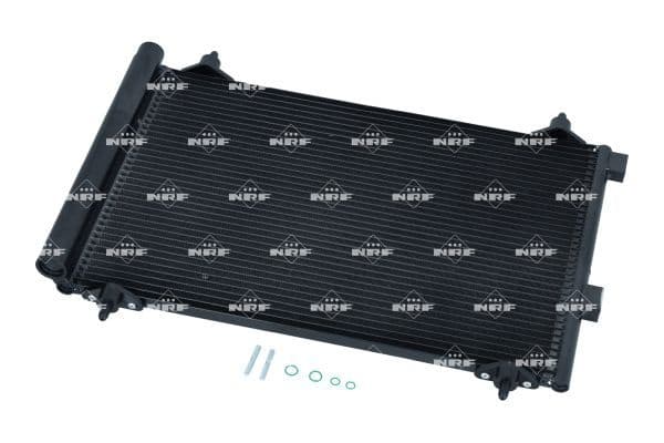 A/C condensator (met droger) past: PEUGEOT 307 1.4-2.0D 08.00-12.09