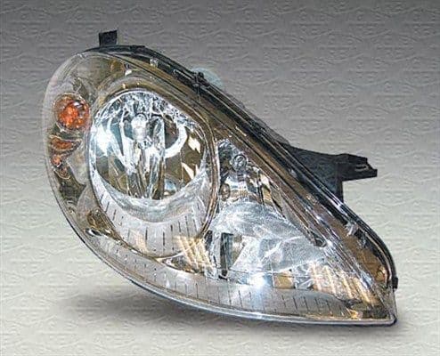 Koplamp Rechts (H7/H7/PY21W/W5W, pneumatisch, zonder motor, kleur invoegen: verchroomd) past: MERCEDES A-KLASA W169 09.04-06.12