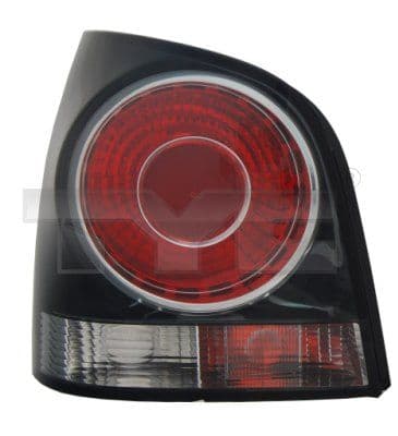 Achterlicht Links (P21W/R5W, kleur indicator red, kleur van het glas zwart) past: VW POLO IV 9N3 04.05-11.09