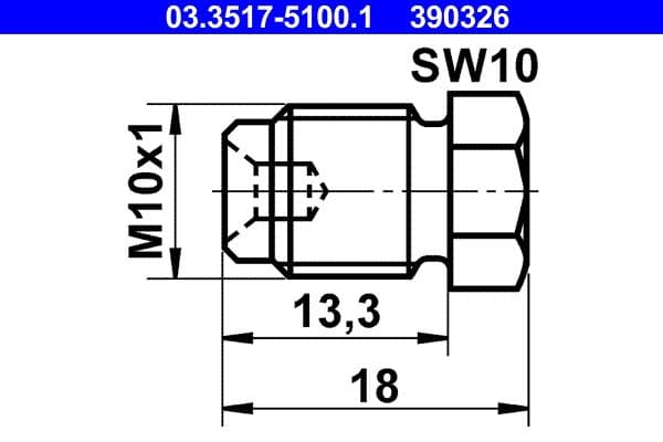 Pijp/slang klem  Remslang element (lengte: 11,5/18mm, M10x1) past: VOLVO 740, 940  FORD GALAXY I  PEUGEOT 205, 205 I, 205 II, 305 II, 309 I, 309 II  SEAT ALHAMBRA  VW SHARAN 1.0-2.8 10.82-03.10