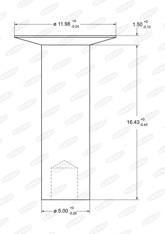 Rivet, drum brake lining