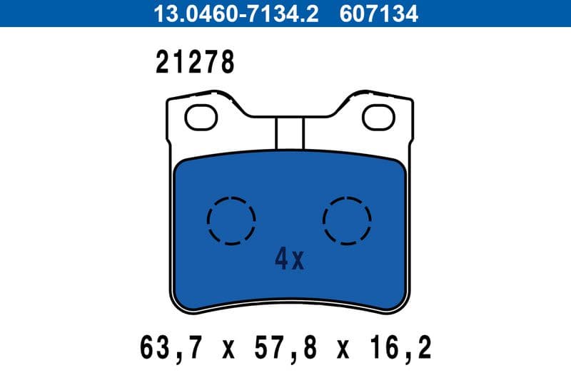 Remblokken set Achter , past: PEUGEOT 406, 607 1.8-3.0 11.95-02.06