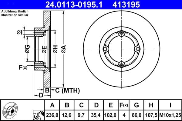 Brake disc Voor Links/Rechts past: CHEVROLET MATIZ, SPARK  DAEWOO MATIZ 0.8-1.0LPG 09.98-