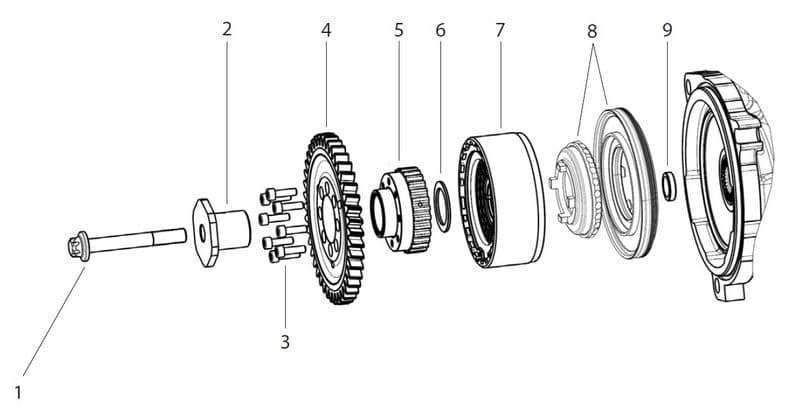 Compressor koppeling LS8901 ver: K168064N00 past: VOLVO D13  D16