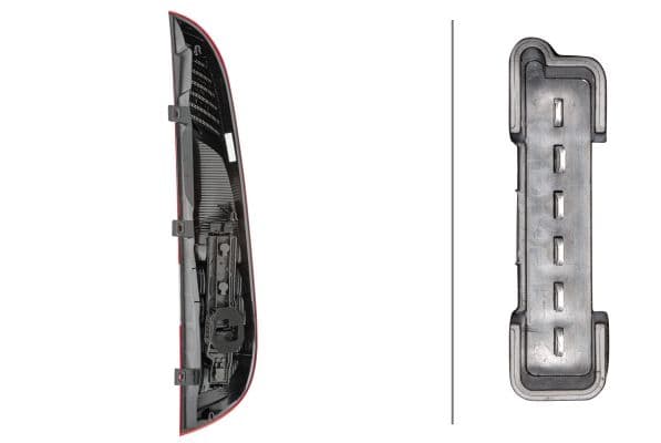 Achterlicht Links (P21/4W/P21W/R5W, kleur indicator wit, kleur van het glas red, anti-fog licht, achteruitrijlicht) past: MERCEDES VANEO 414 02.02-07.05