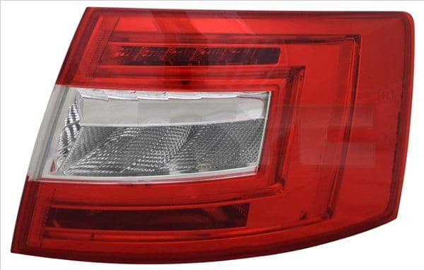Achterlicht Links (LED, kleur indicator wit) past: SKODA OCTAVIA III Liftback 11.12-06.16