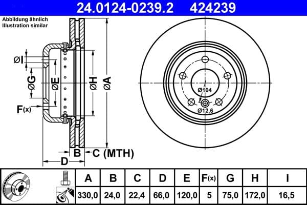 Tweedelige remschijf Voor Links/Rechts past: BMW 5 (F10), 5 (F11), X1 (F48) 1.5-3.0D 06.09-06.22