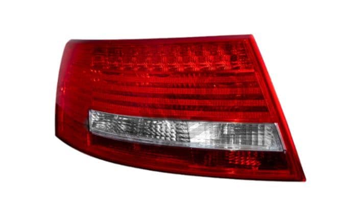 Achterlicht Links (LED, kleur indicator wit, kleur van het glas red) past: AUDI A6 C6 Saloon 05.04-08.11