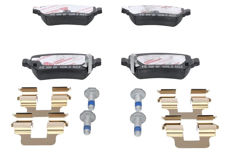 Keramische remblokken Achter (met extra's  met remklauw geleidingsbouten), past: CHEVROLET VIVA  KIA VENGA  LADA KALINA  OPEL ASTRA G, ASTRA G CLASSIC, ASTRA H, ASTRA H CLASSIC 1.2-2.2D 02.98-