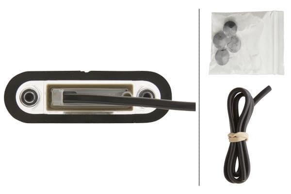 Markeringslichten Links/Rechts, wit, LED, hoogte 25,9mm  breedte 79mm, voor reksysteem, lengte kabel 500mm, 12/24V