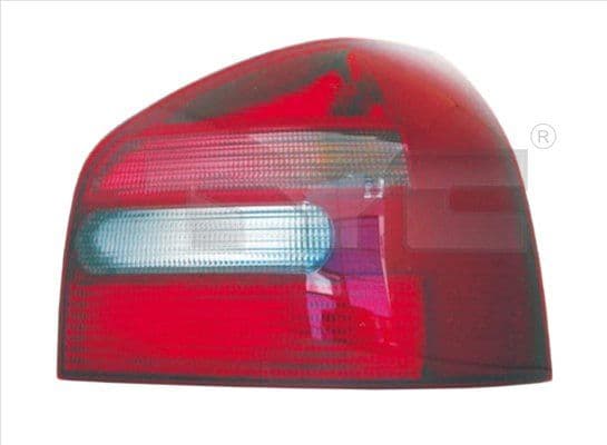 Achterlicht Rechts (kleur indicator gerookt, kleur van het glas red) past: AUDI A3 8L Hatchback 09.96-05.03