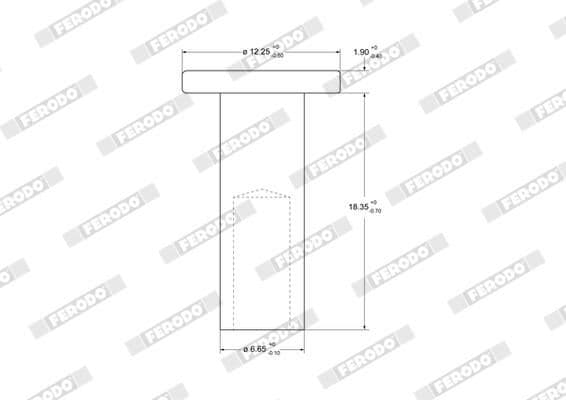 Rivet, drum brake lining