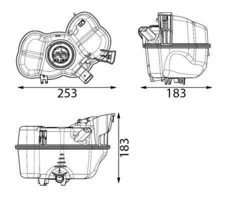 Koelvloeistof expansievat (met niveausensor) past: AUDI Q4 E-TRON  SKODA ENYAQ IV  VW ID.3, ID.4, ID.5 11.19-
