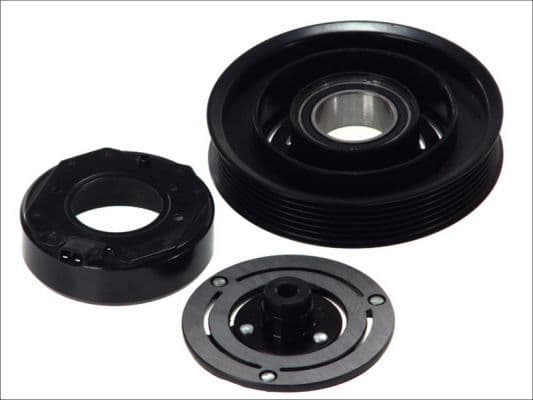 Airco compressor koppeling compleet (DENSO SCS06C/SCSA06C 6PK 130mm, multi-spline schijf) past: ALFA ROMEO 147, 156, GT  CHRYSLER VOYAGER IV  FIAT BRAVO II, STILO  FORD FUSION 1.4-3.3 10.00-12.14