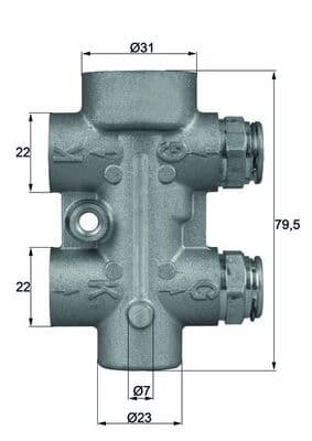 Oliekoelingsthermostaat (80°C) past: MERCEDES C (W204), CLK (A209), CLK (C209), CLS (C219), E (W211), E T-MODEL (S211), GL (X164), M (W164), R (W251, V251), S (C216), S (W221 3.0-6.2 03.05-12.14