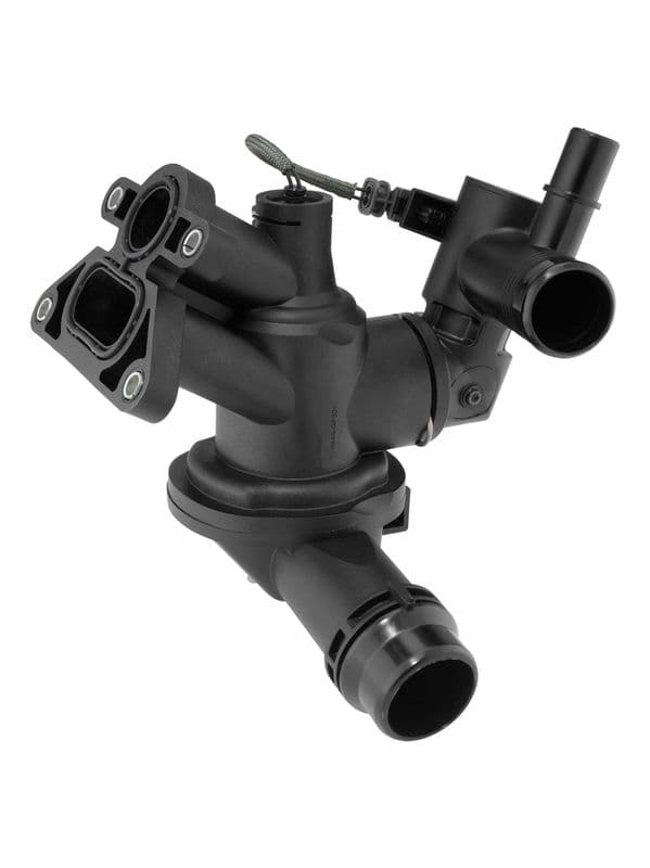 Thermostaat koelsysteem (99°C, in huisvesting) past: JAGUAR E-PACE, F-PACE, F-TYPE, XE, XF II, XF SPORTBRAKE  LAND ROVER DISCOVERY SPORT, DISCOVERY V, RANGE ROVER EVOQUE 2.0/2.0H 02.17-