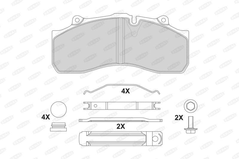 Remblokken set Achter , past: IVECO P/PA 13.8D 06.84-12.90
