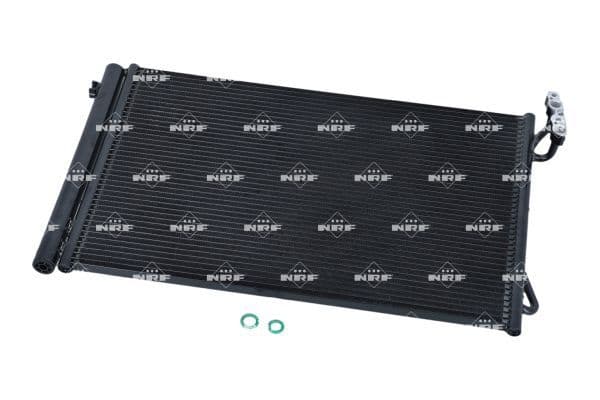 A/C condensator (met droger) past: BMW 1 (E81), 1 (E82), 1 (E87), 1 (E88), 3 (E90), 3 (E91), 3 (E92), 3 (E93), X1 (E84), Z4 (E89) 1.6-4.4 06.04-08.16