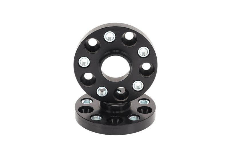 (EN) Wheel rim spacers - 2 pcs 5x112  dikte: 20mm  diameter van het opsporingsgat: 57mm  PRO-SPACER serie - 7  (bevestigingselementen inbegrepen - Ja) - Zwart