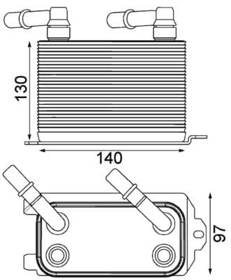 Olie radiator past: LAND ROVER RANGE ROVER III 4.2/4.4/5.0 08.04-08.12