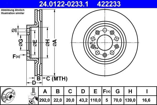 Brake disc Achter Links/Rechts past: ALFA ROMEO 159, BRERA, GIULIA, SPIDER 1.8-3.2 09.05-