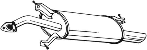 Uitlaatsysteem achterste geluiddemper past: VOLVO S40 I, V40 1.6/1.8/2.0 07.95-06.04