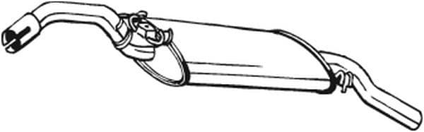 Uitlaatsysteem achterste geluiddemper past: VW GOLF II 1.8 08.84-10.91