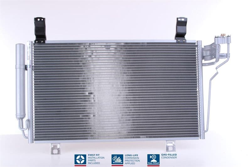 A/C condensator (met droger, (EN) additional fitting elements) past: MAZDA CX-5 2.0-2.5H 11.11-