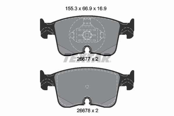 Remblokken set Voor , past: AUDI A3, A3 ALLSTREET  SKODA OCTAVIA IV  VW CADDY CALIFORNIA V CAMPER, CADDY V, GOLF ALLTRACK VIII, GOLF VIII, PASSAT B9 1.0-2.0D 07.19-
